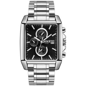 Rechthoek Mannen Horloge Roestvrij Stalen Horlogeband Casual Business Horloges Sport Waterdicht Grote Wijzerplaat Klok Mannelijke Horloges