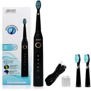Ultra Sonic Elektrische Tandenborstel Sonic Wave Schoon Usb Oplaadbare Tandenborstels Met Opzetborstels Seago 507 Yunchi Y1