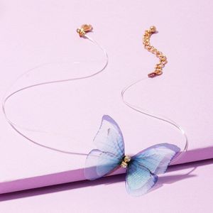 Lexie Dagboek Mode Creatieve Drie-Dimensie Fairy Vlinder Chocker Ketting Voor Vrouwen Accessoires Sieraden