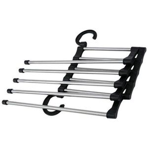 Stainless Steel ABS Pants Hanger Scarf Hanger Sturdy Durable Rack Retractable Clothes Plastic Hanger Closet Space Saver White