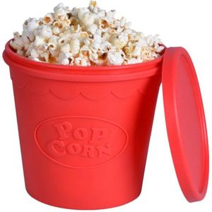 Popcorn Magnetron Siliconen Opvouwbare Rode Keuken Easy Tools Diy Popcorn Emmer Kom Maker Met Deksel Kommen
