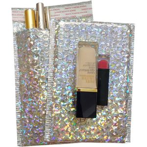 20 Pcs Holografische Metallic Bubble Mailer Verpakking Glamour Kleurrijke Zilveren Shades Folie Kussen Padded Enveloppen