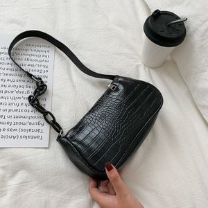 Mode Krokodil Patroon Baguette Tassen Mini Pu Lederen Schoudertassen Voor Vrouwen Chain Luxe Handtas Vrouwelijke Reizen Tote