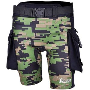 Yonsub Groen Camouflage Neopreen Duiken Surfen Broek Mannen Submersible Pocket Shorts Technische Duiken Shorts Zwembroek L