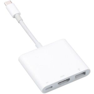 Kebidu USB 3.1 Type C Naar HDMI USB 3.0 HUB USB-C multi-poort Adapter Dongle Dock Kabel voor macbook Pro white