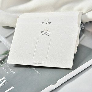 100 Stuks Witte Lege Haar Clip Papier Kaarten Haaraccessoires Sieraden Display Card Mode Haar Clip Houder Verpakking Plastic Zak