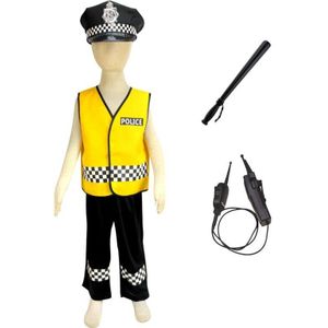 Fancy Dress Outfit Voor 3-9 Jaar Kinderen Bezetting Politie Kostuum Verkeerspolitie Vest & Cap Kostuum