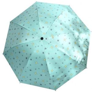Stars Print Folding Waterdicht Winddicht Anti Uv Mini Paraplu Parasol Voor Student Womens Outdoor Fold Hoofd Paraplu