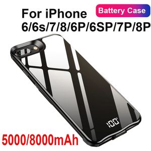 5000Mah Voor Iphone Batterij Opladen Case Externe Batterij Case Voor Iphone 6 6S 7 8 8000Mah Voor iphone 6Plus 6Splus 7Plus 8Plus