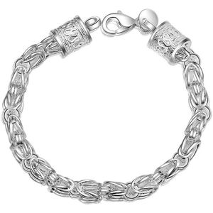 Zilver 925 Armbanden voor Mannen Vrouwen 8 inch Dragon Ketting Armband & Bangles Pulseira Homme Mode-sieraden Kerstcadeaus Bijoux