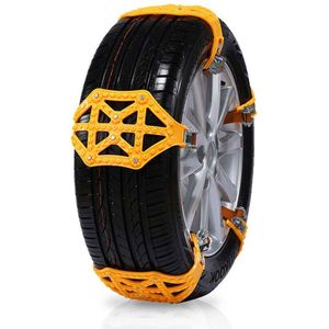 Auto Sneeuw Ketting Verdikte Rubberen Anti-Slip Band Keten Voor Suv Off-Road Voertuigen In Winter Sneeuw Modder rijbaan Veiligheid Band Sneeuwkettingen