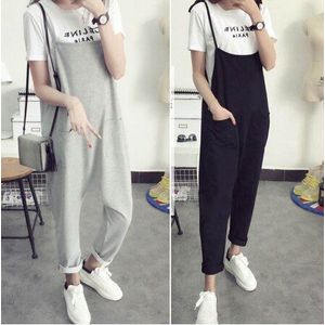 Moederschap Bib Broek Zwangere Broek Riem Plus Size Xxxl Kleding-Voor-Vet-Vrouwen Zwangere-Overalls Jumpsuit effen Kleur Vrouwen