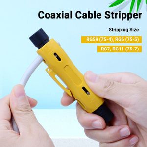 Coaxiale Kabel Stripper Kabels Strippen Hulpmiddel Kniptang Coax Pen Cutter Voor RG59 RG6 RG7 RG11 Tang Coaxkabel