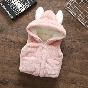 Baby Meisjes Herfst Winter Vest Jassen Kids Kleding Jacket Vesten Warm Cartoon Peuter Meisje Leuke Bovenkleding 2 Kleuren