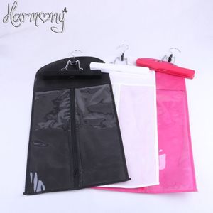 1 Bag + 1 Hanger Rits Hanger Haarverlenging Verpakking Pak Tas Voor Inslag Hair Extensions Cipin Haar En paardenstaart