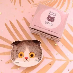 Leuke Kat Keramische Schotel, Chic Ring Gerecht Sieraden Schotel, Dessertbord Taart Plaat, Kruiderij Gerechten, meow Porselein Home Decor Cat Lover