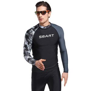 SBART lengte mouw zonnebrandcrème Badmode heren jas snorkelen surfen duikpak man badpak split kwallen wetsuit