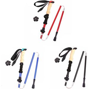 Carbon Fiber Trekking Poles Ultralight Folding Inklapbare Trail Running Wandelen Wandelstokken Lichtgewicht Canes