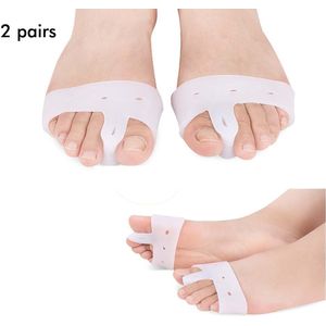 Siliconen Gel Voet Vingers Teen Separator Duim Valgus Beschermer Bunion Regelaar Hallux Valgus Guard Voetverzorging Wit 1 paar 2 pairs