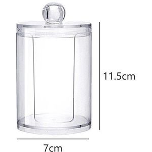 Make Wattenschijfje Organizer Badkamer Opbergdoos Voor Wattenstaafjes Cosmetica Sieraden Make Remover Pad Container Met Bamboe Deksel