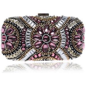 Sekusa Vrouwen Avondtassen Kralen Wedding Handtassen Clutch Purse Avondtasje Voor Bruiloft Dag Koppelingen Avondtassen Borduurwerk Zakken