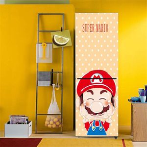 Deur Stickers Behang Cartoon Home Decor Deur Wrap Muursticker Muurschildering Behang Poster Zelfklevende Pvc Verwijderbare Waterdichte