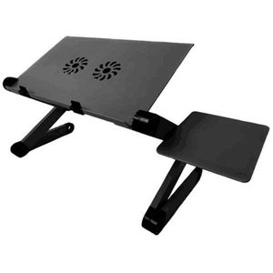 Verstelbare Aluminium Laptop Bureau Ergonomische Draagbare Tv Bed Lapdesk Lade Pc Tafel Stand Notebook Tafel Lui Desk Stand