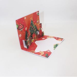 4 stijlen 3D Handgemaakte Cartoon Kleurrijke Chrismas Party Papier Uitnodiging Wenskaarten Postkaart Vrolijk Kerstfeest Kids Jaar