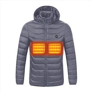 Verwarmde Jassen Vest Down Katoen Heren Vrouwen Outdoor Camping Jas Usb Elektrische Verwarming Hooded Jassen Warm Winter Thermische Jas #45