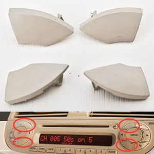 Voor Fiat 500 Radio Cd Knop Trim Mold Cover Removal 4 Stuks Gloednieuwe