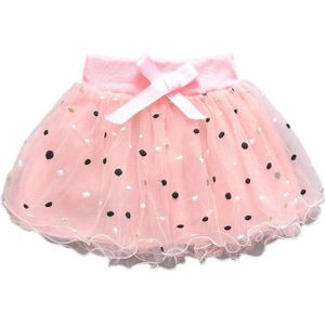Baby Meisjes Polka Dot Lace Tutu Dance Rok Kinderen Elastische Korte Prestaties Mesh Rokken Mooie Kleding