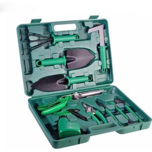 Tuingereedschap Sets Van 10 Stuks Ingemaakte Bloem Planten Schop Tuinieren Planten Tool Mini Tuin Gereedschap Sets Plastic Case Verpakking