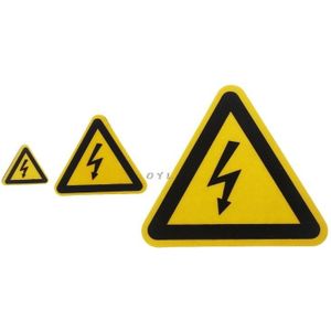 Waarschuwing Sticker Zelfklevende Etiketten Elektrische Schokken Gevaar Opmerking Veiligheid 25 Mm 50 Mm 100 Cm Pvc Waterdicht