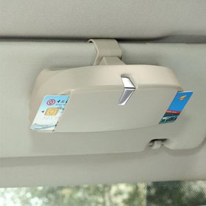 Multifunctionele Auto Zonneklep Bril Case Clip Ticket Kaart Klem Zonnebril Houder Accessoires