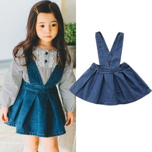 Pudcoco Mode Peuter Meisje Baby A-lijn Solid Denim Tutu Rok Overalls Party Kleding 1-4Y