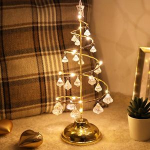 Kleuren Warm Licht Decoratie Crystal Kerstboom Lamp Tafel Licht Decoratieve Licht Kerstcadeaus # M2G