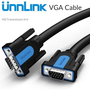 Unnlink Vga Kabel Fhd 1080P @ 60H 15 Pin Mable Naar Male Vga 1 M 1.5 M 3 M 5 M 8 M 10 M 20 M Voor Pc Computer Led Tv Projector Monitor