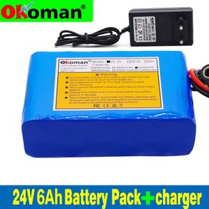 6S2P 24V 6Ah 18650 Batterij Lithium Batterij 25.2V 6000Mah Elektrische Fiets Bromfiets/Elektrische/Li Ion batterij Met Oplader