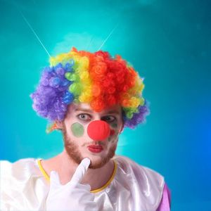 Clown Jurk Pruik Neus Sets Leuke Grappige Decor Pruik Creatieve Hoofdtooi Voor Kid Volwassen Kind