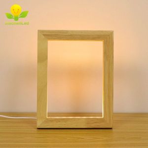 Grappig Custom Elektrische Houten Led USB 3D Effect Fotolijst, 4mm Slot 3D Fotolijst Met Led Licht Dimmer