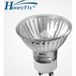 Honeyfly 10Pcs Dimbare GU10 220V 35W 50W 70W Halogeen Lamp 50Mm Cup Vorm halogeen Spot Light Warm Wit Helder Glas