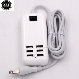 USB Hub EU US Plug 6 Poorten USB Charger 5V 3A Muur Adapter Mobiele Telefoon Opladen Voor iPhone iPad samsung Met Switcher