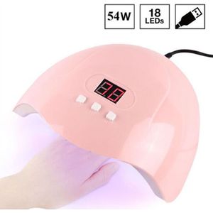 54W Mini Led Nagellak Droger Uv Lamp Pro Snel Curing Timer 30 60 90 Seconden Timer Sensor Salon uv Nagellak Droger Lamp