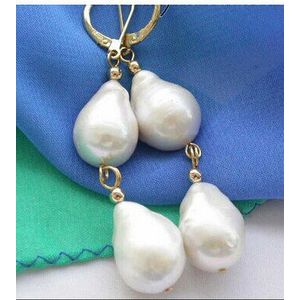 15Mm Wit Drip Keshi Herboren Parel Mooie Fijne Adel Dame Vrouwen Oorbellen Fijne Voor Lady Sieraden