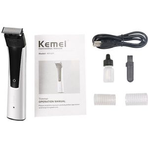 Kemei Oplaadbare Baard Trimmer 30 Graden Dubbelzijdig Scheren Vrouwen Schaamhaar Elektrische Scheerapparaat Voor Mannen IPX6 Waterdicht