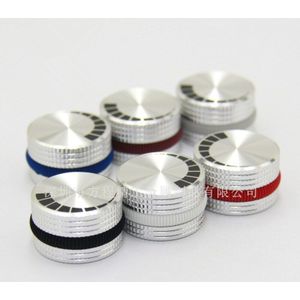 4Pcs Aluminium Cap Knop Potentiometer Knop Washer 25*15.5*10Mm Zilver Autostoel Instelknop Auto center Knop