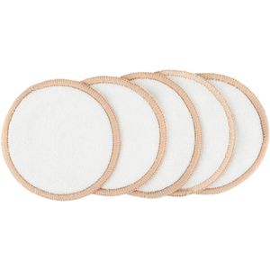 5Pc Zachte Bamboe Katoen Herbruikbare Makeup Remover Pads Gezichtsreiniger Pads Wasbare Sponzen Cleaning Puff Voor Vrouwen