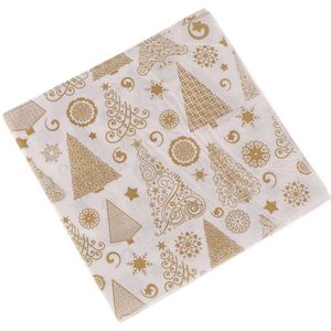 20 stks/set Vierkante Kerst Papieren Servet Zakdoek Voor Thuis Xmas Tafel Decoratie Festival Servetten Doek