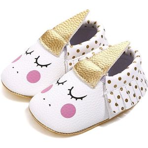 Leuke Mooie Peuter Infant Baby Meisjes Cartoon Eenhoorn Gedrukt Anti Slip Eerste Wandelaar Mocassins Crib Prewalker Zachte Tong Schoenen