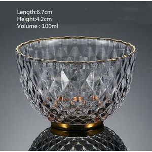 Japanse Stijl Vintage Glas Thee Kop Met Gouden Kristal Transparante Hittebestendig Tea Cup Persoonlijke Enkele Master Cup
